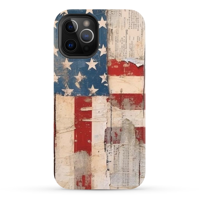 iPhone 12 Pro StrongFit Vintage American flag by haroulita