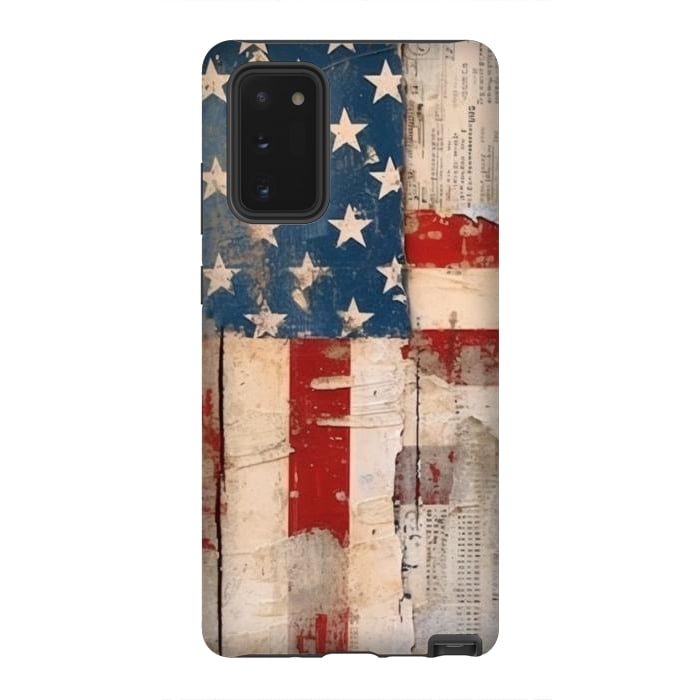 Galaxy Note 20 StrongFit Vintage American flag by haroulita
