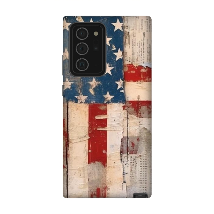 Galaxy Note 20 Ultra StrongFit Vintage American flag by haroulita