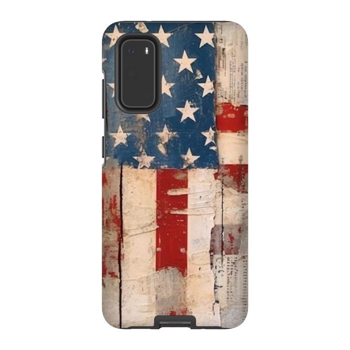 Galaxy S20 StrongFit Vintage American flag by haroulita