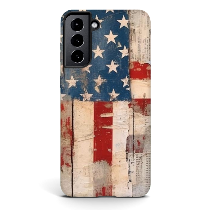 Galaxy S21 StrongFit Vintage American flag by haroulita