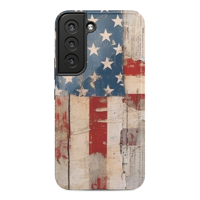 Galaxy S22 StrongFit Vintage American flag by haroulita