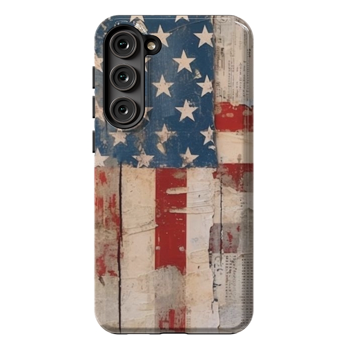 Galaxy S23 Plus StrongFit Vintage American flag by haroulita