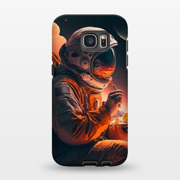 Galaxy S7 EDGE StrongFit Astronaut in the moon by haroulita