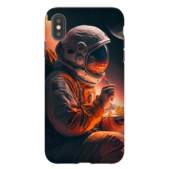 iPhone Xs Max StrongFit Astronaut in the moon by haroulita