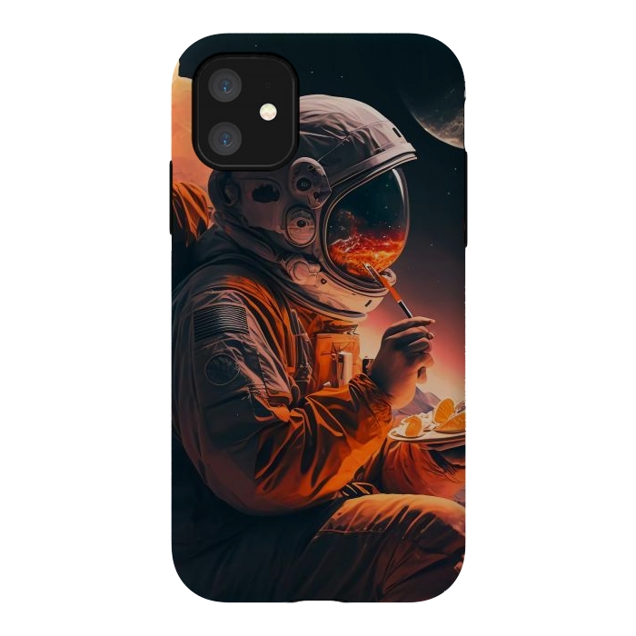 iPhone 11 StrongFit Astronaut in the moon by haroulita