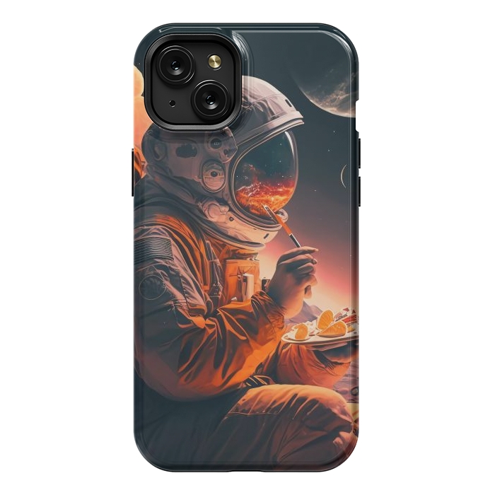 iPhone 15 Plus StrongFit Astronaut in the moon by haroulita