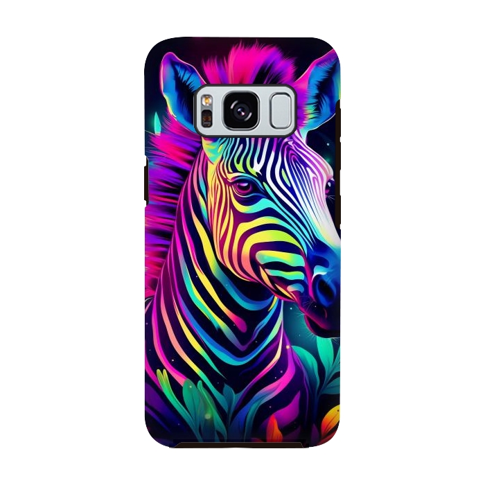 Galaxy S8 StrongFit colorful zebra by haroulita