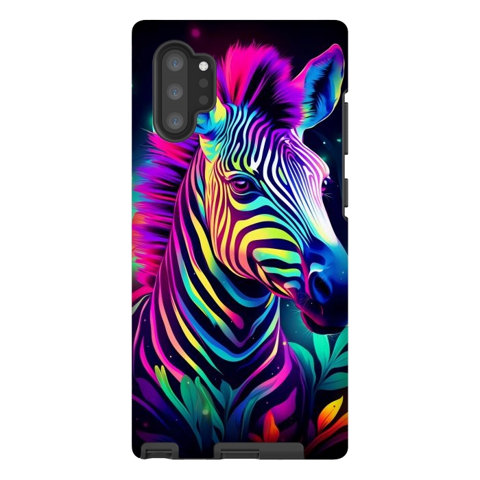 Galaxy Note 10 plus StrongFit colorful zebra by haroulita