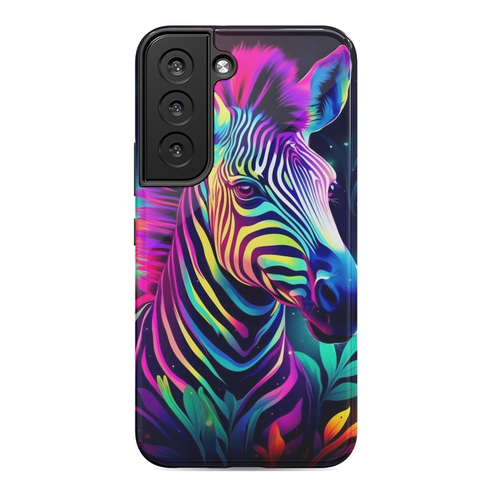 Galaxy S22 StrongFit colorful zebra by haroulita