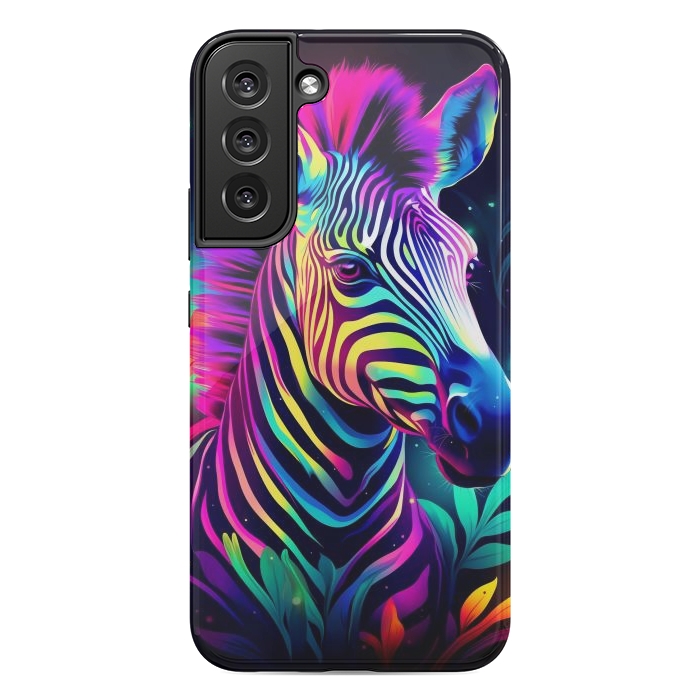 Galaxy S22 plus StrongFit colorful zebra by haroulita