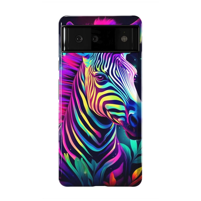 Pixel 6 StrongFit colorful zebra by haroulita