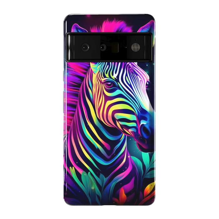 Pixel 6 Pro StrongFit colorful zebra by haroulita