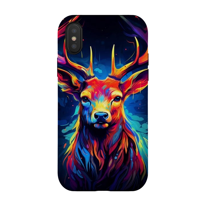 iPhone Xs / X StrongFit Colorful deer by haroulita
