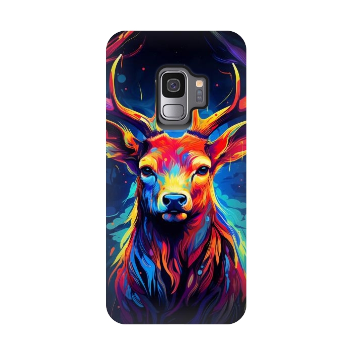 Galaxy S9 StrongFit Colorful deer by haroulita