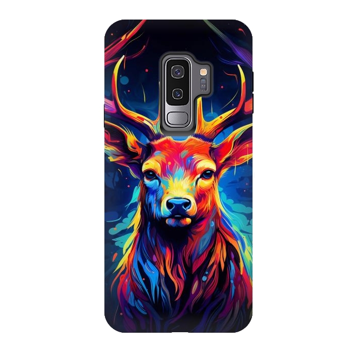 Galaxy S9 plus StrongFit Colorful deer by haroulita