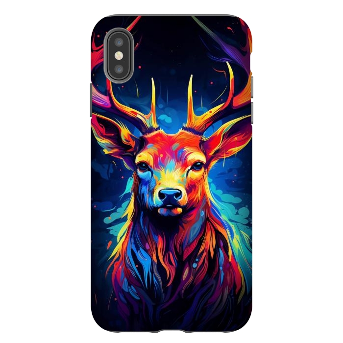 iPhone Xs Max StrongFit Colorful deer by haroulita