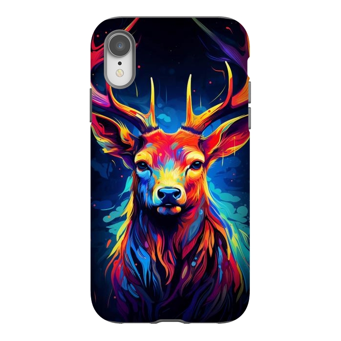 iPhone Xr StrongFit Colorful deer by haroulita