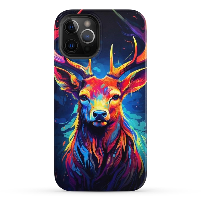 iPhone 12 Pro StrongFit Colorful deer by haroulita