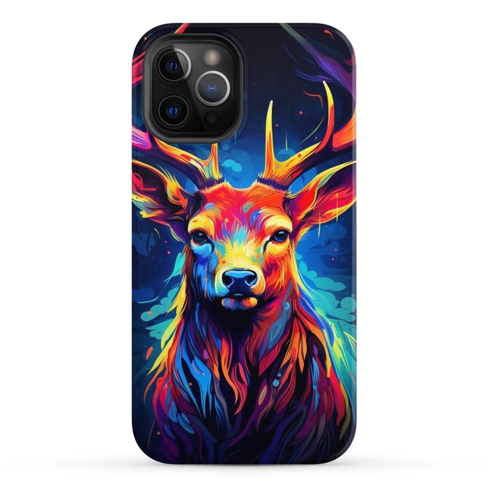 iPhone 12 Pro Max StrongFit Colorful deer by haroulita