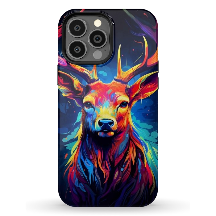 iPhone 13 Pro Max StrongFit Colorful deer by haroulita