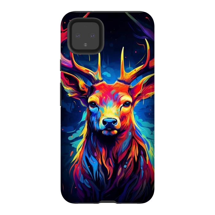 Pixel 4XL StrongFit Colorful deer by haroulita