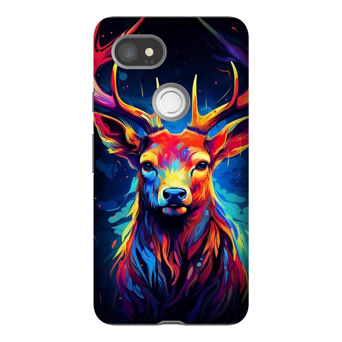 Pixel 2XL StrongFit Colorful deer by haroulita