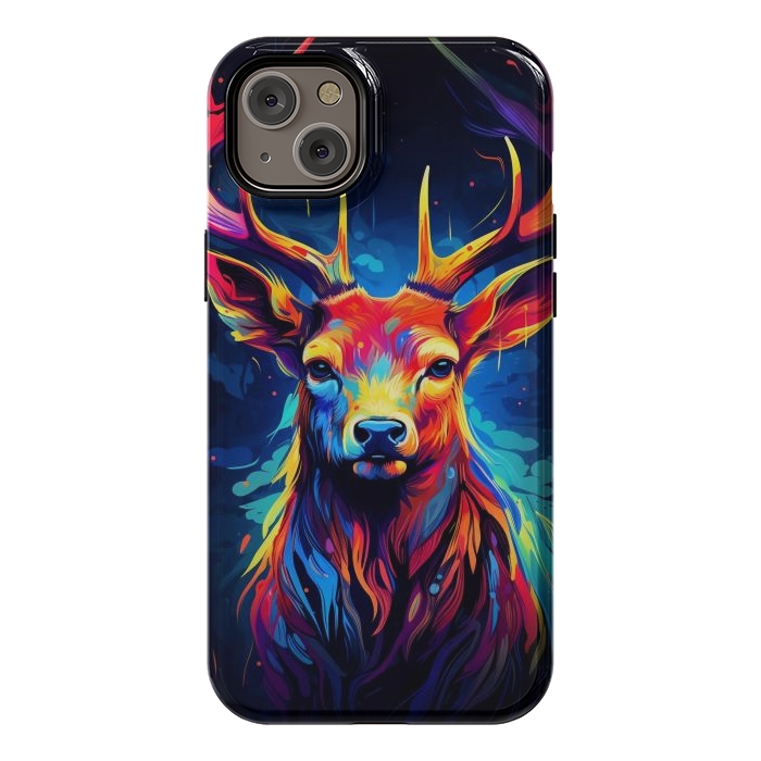 iPhone 14 Plus StrongFit Colorful deer by haroulita