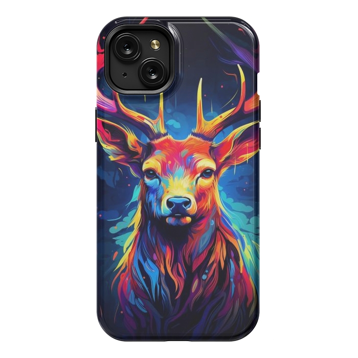 iPhone 15 Plus StrongFit Colorful deer by haroulita