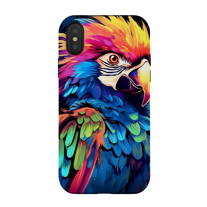 iPhone Xs / X StrongFit Colorful parrot by haroulita