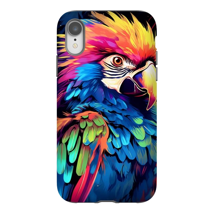 iPhone Xr StrongFit Colorful parrot by haroulita