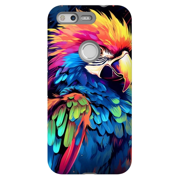 Pixel StrongFit Colorful parrot by haroulita