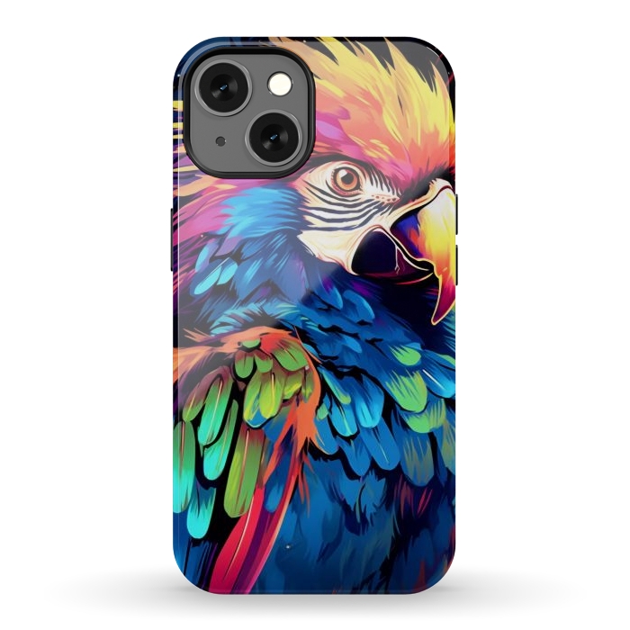 iPhone 13 StrongFit Colorful parrot by haroulita
