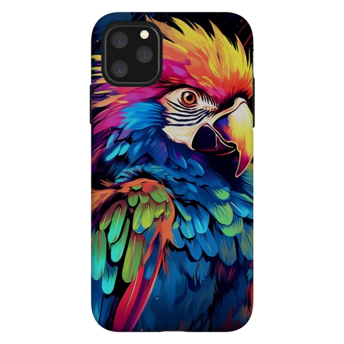 iPhone 11 Pro Max StrongFit Colorful parrot by haroulita