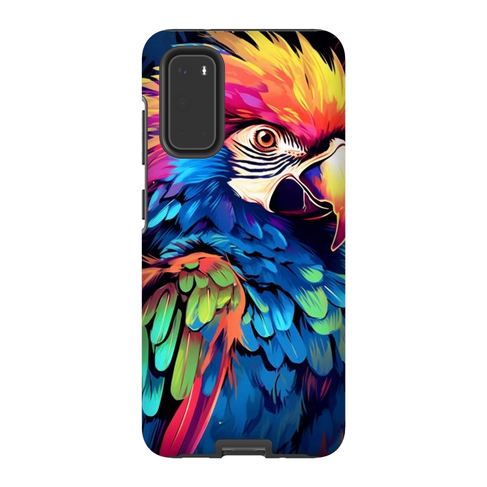 Galaxy S20 StrongFit Colorful parrot by haroulita