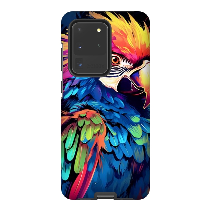 Galaxy S20 Ultra StrongFit Colorful parrot by haroulita