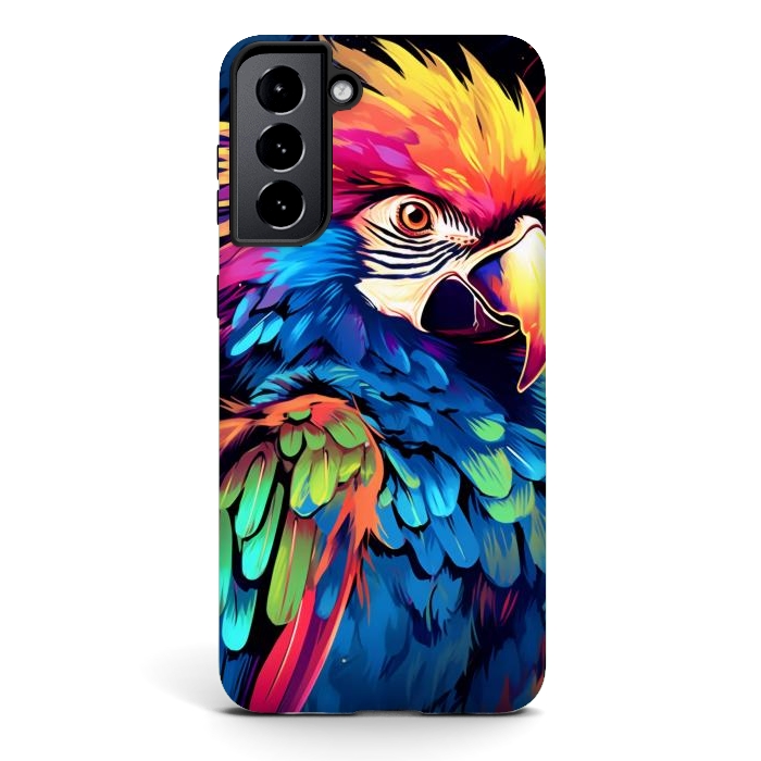 Galaxy S21 StrongFit Colorful parrot by haroulita