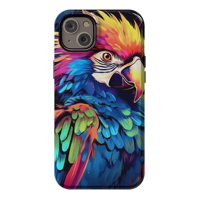 iPhone 14 Plus StrongFit Colorful parrot by haroulita