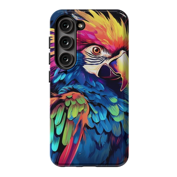 Galaxy S23 StrongFit Colorful parrot by haroulita