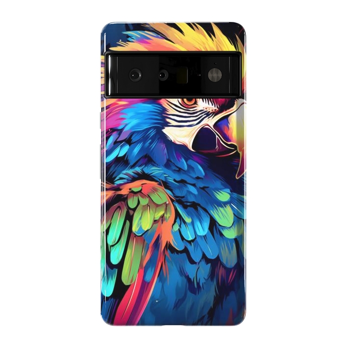 Pixel 6 Pro StrongFit Colorful parrot by haroulita