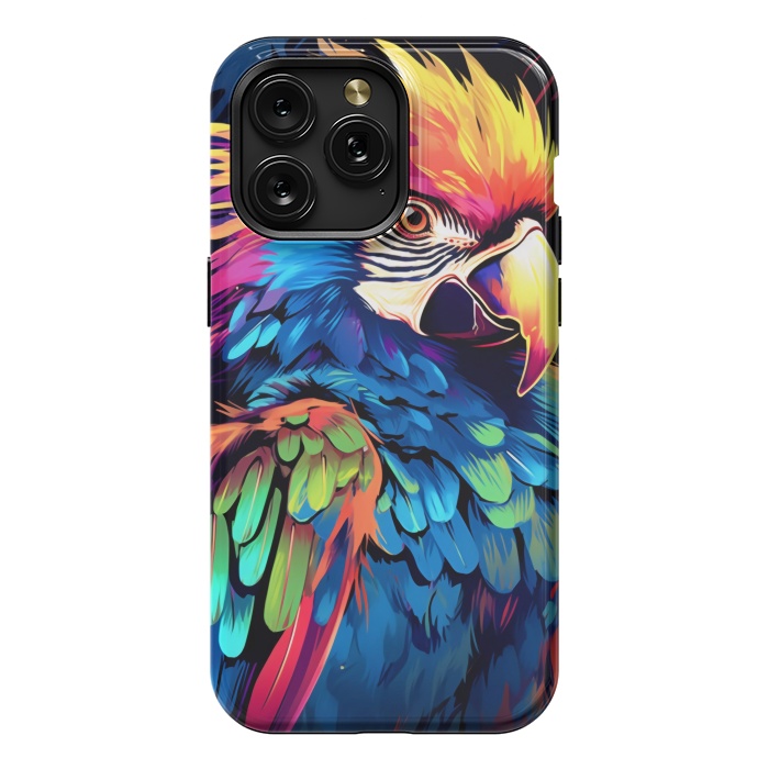 iPhone 15 Pro Max StrongFit Colorful parrot by haroulita