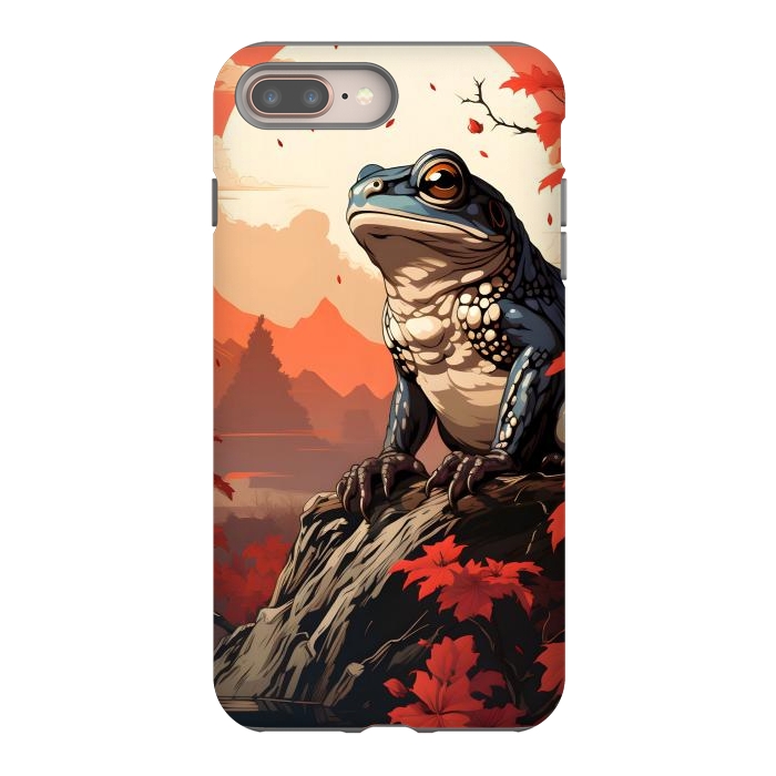 iPhone 8 plus StrongFit Japanese frog by haroulita