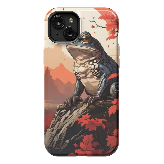 iPhone 15 Plus StrongFit Japanese frog by haroulita