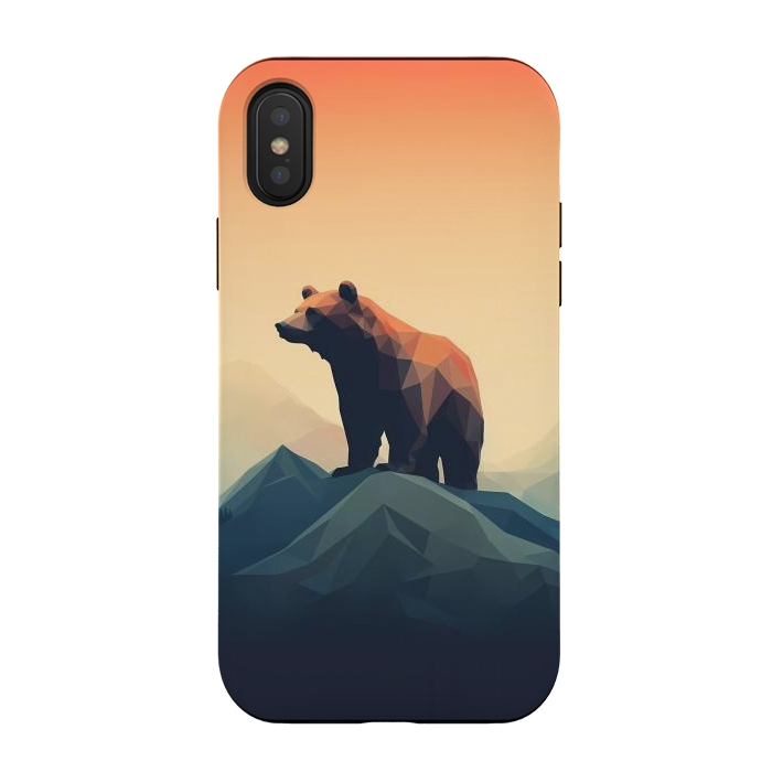 iPhone Xs / X StrongFit Bear in the mountains by haroulita