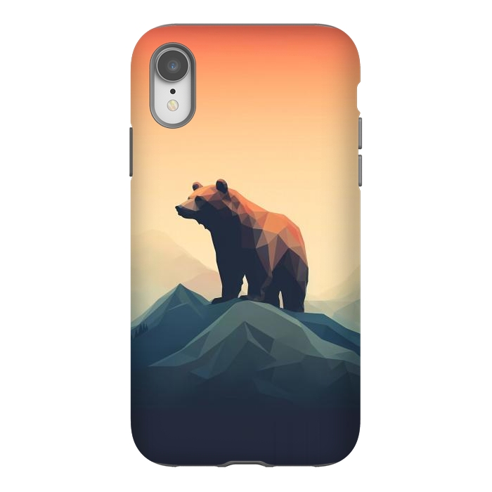 iPhone Xr StrongFit Bear in the mountains by haroulita