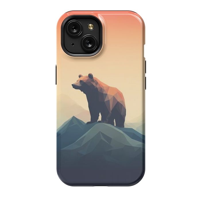iPhone 15 StrongFit Bear in the mountains by haroulita