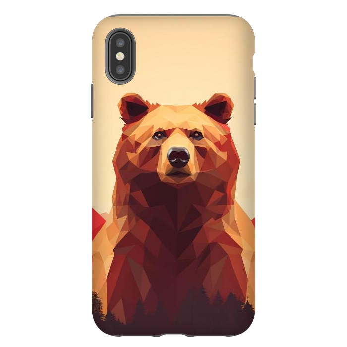 iPhone Xs Max StrongFit Poly bear by haroulita