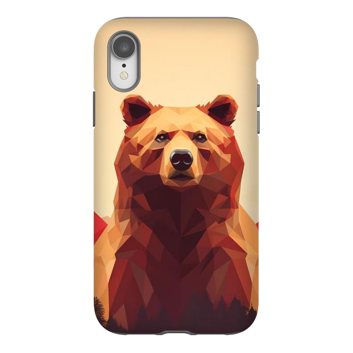 iPhone Xr StrongFit Poly bear by haroulita