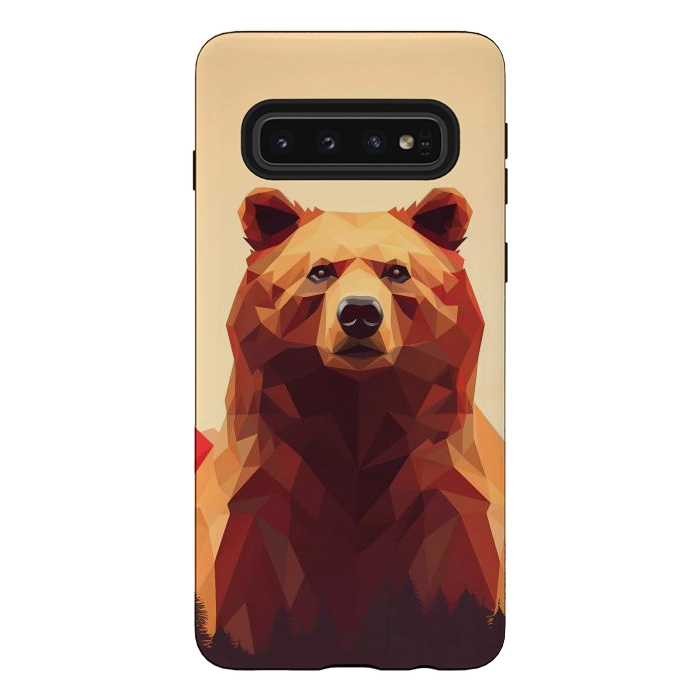 Galaxy S10 StrongFit Poly bear by haroulita
