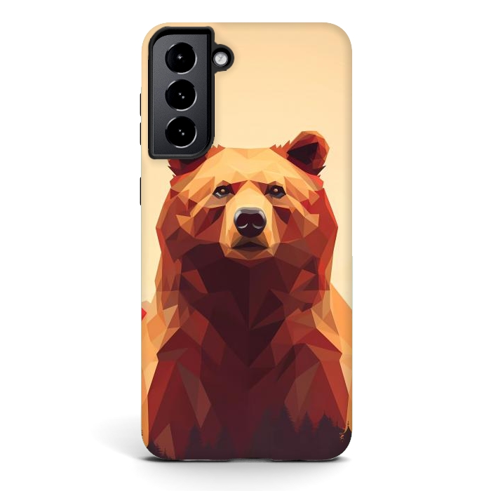 Galaxy S21 StrongFit Poly bear by haroulita